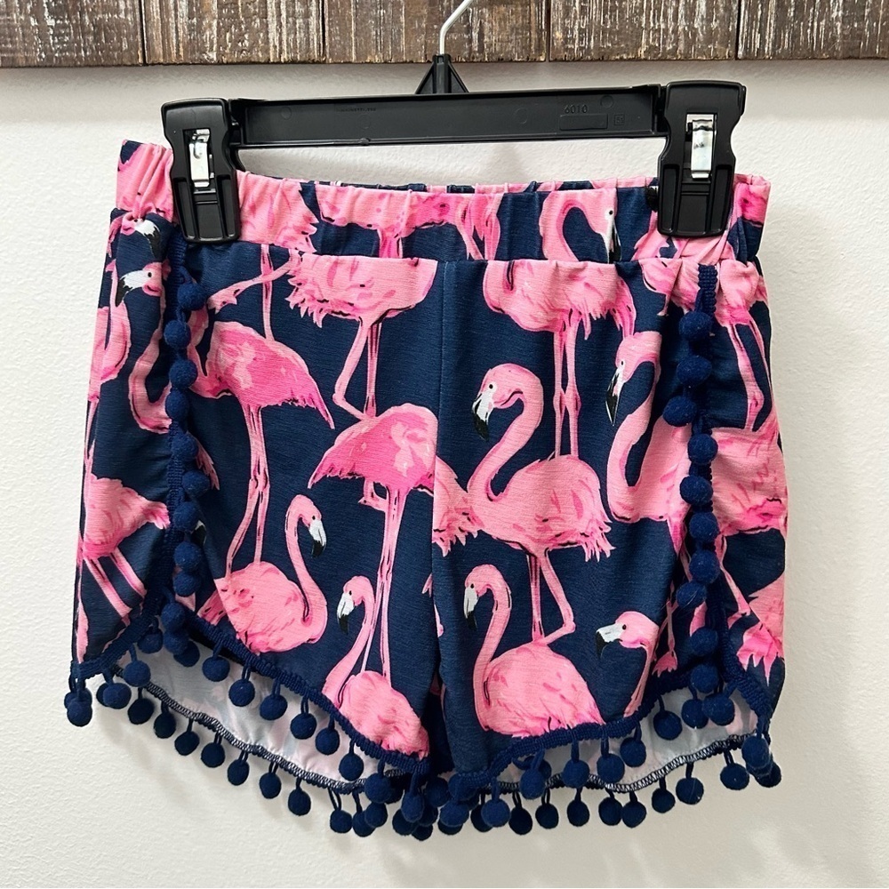 Simply Southern Flamingo Shorts size youth medium